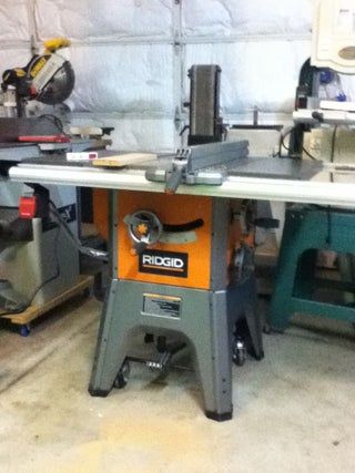 Rigid Table Saw, Ridgid Table Saw, Workbench Top, My Standards, Woodworking Tools Workshop, Ridgid Tools, Restaurant Seating, The Saw, Furniture Repair