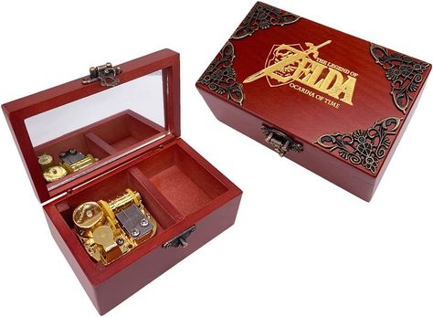 The Legend of Zelda Jewelry Music Box with Mirror & Retro Lock Carved Wood Musical Box Wind up Gift Box (Melody:Song of Storms from Ocarina of Time Anastasia Jewelry, Anastasia Music Box, Once Upon A December, Jewelry Music Box, Musical Gift, Wooden Music Box, Musical Box, Music Box Jewelry, Up Music