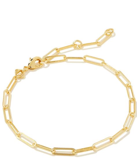 From Kendra Scott, this bracelet features:line bracelet14K Gold plated or rhodium plated over brassLobster clasp closureApprox. 6.5" L, 1.5" extender Imported. Puravida Bracelets Gold, Cute Bracelets Preppy, Cute Jewelry Gifts, Gold Bracelet Kendra Scott, Bracelets Kendra Scott, Kendra Scott Friendship Bracelet, Dream Things To Buy, Cute Gold Bracelet, Gold Jewelry Simple Bracelets