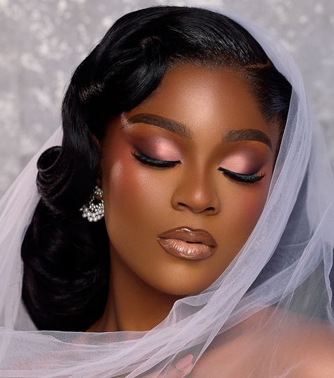 Full sultry bridal look captured in its true essence ✨✨ Hair @prikelshairltd 📸 @blakeyephotography Earring @sparkling___stones Belle @aa.ra.ni_ #bride #bridal #2024bride #ghana #ghanawedding #makeupartist #makeup #makeuptutorial #hairgoals #hairstyles Natural Bridal Makeup Black Women, Bride Make-up, Wedding Makeup For Black Skin, Black Brides Makeup, Bride Glam Makeup, Black Bride Makeup Wedding, Wedding Makeup Dark Skin, Dark Skin Bridal Makeup, Bridal Makeup For Dark Skin