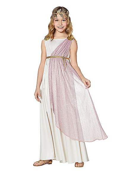 Kids Roman Princess Costume - Spirithalloween.com Greek Goddess Costume Kids, Roman Princess, Goddess Costume Diy, Greece Costume, Athena Costume, Greek Outfit, Greek Style Dress, Biblical Clothing, Greek God Costume