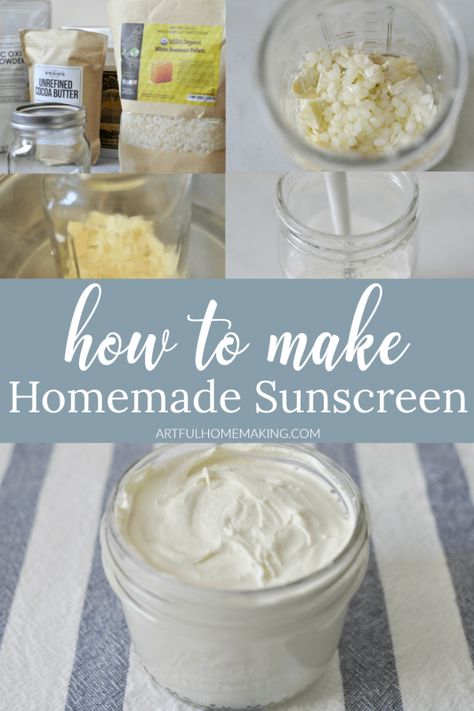 Homemade Skin Care, Natural Sunscreen Recipe, Sunscreen Recipe, Homemade Skincare, Natural Sunscreen, Sun Care, Beauty Recipe, Diy Skin Care, How To Make Homemade