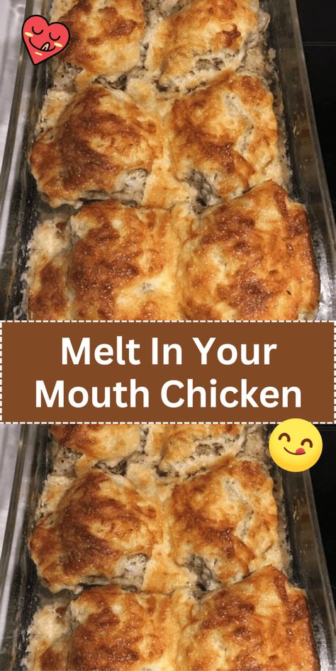 Melt In Your Mouth Chicken Melt In Your Mouth Chicken, Mouth Chicken, Spring Meals, Chicken Breast Recipes Baked, Milk Bread, Chicken Tender Recipes, Recipes Casserole, Fun Recipes, Baked Chicken Breast