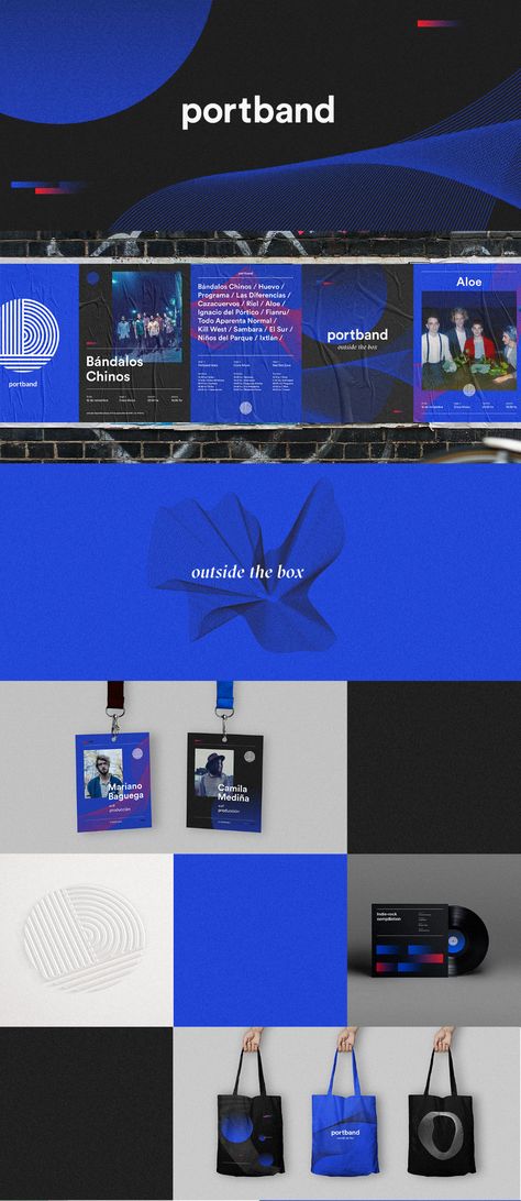 Portband | Brand Identity & Website Design on Behance Bank Brand Identity Design, Conference Visual Identity, Tech Visual Identity, Corporate Branding Identity, Dark Blue Branding Design, Behance Brand Identity, Branding Design 2023, Black And Blue Branding, Research Branding