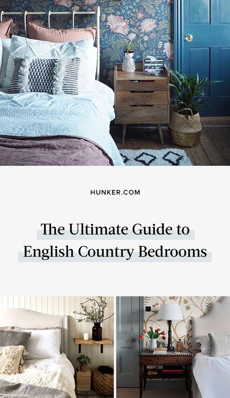 English Country Bedrooms, English Style Bedroom, English Country Bedroom, Country Bedroom Ideas, English Bedroom, Eclectic Bedroom Design, Country Bedrooms, Tongue And Groove Walls, Shades Of Dark Blue