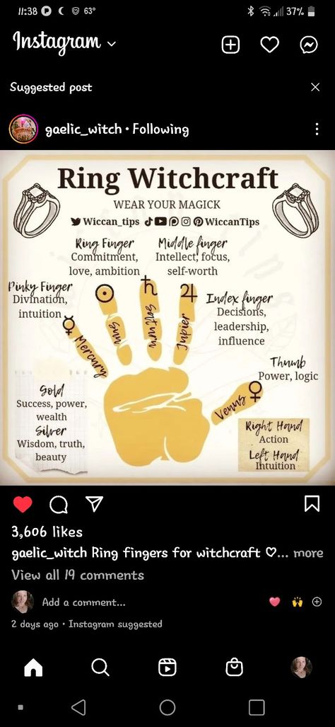 How To Wear Rings Witchcraft, Witchcraft Rings, Rings Witchcraft, Irish Witchcraft, Irish Witch, Ring Magic, Wear Rings, Witch Rings, How To Wear Rings