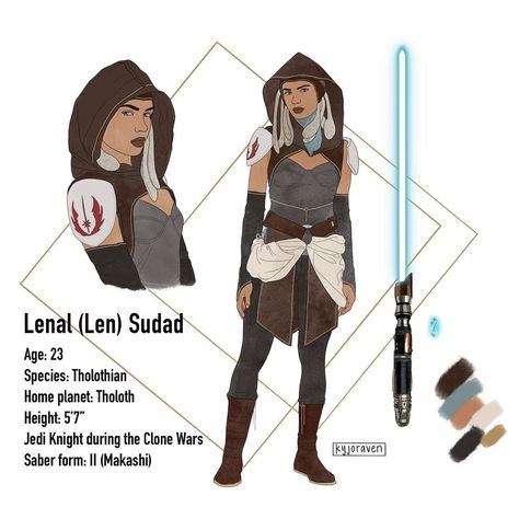 Kylee on Instagram: “*drum roll* Introducing my latest OC, Jedi Knight Len Sudad!✨ Len was knighted a couple of years before the Clone Wars and put special…” Jedi Character Design Male, Oc Jedi, Star Wars Manga, Star Wars Kotor, Female Jedi, Jedi Art, Jedi Training, Star Wars Characters Pictures, Jedi Order