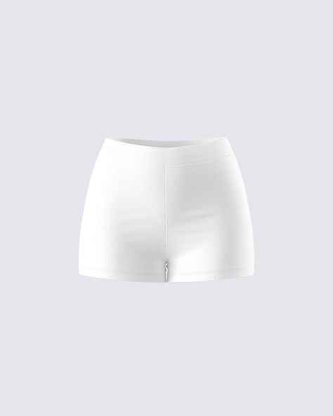 Mara White Jersey Tube Top – FINESSE Finesse Clothing, Short Dr, White Short Shorts, 2000s Clothing, White Spandex, China Clothes, Pink Lace Tops, Y2k Shorts, Rib Fabric