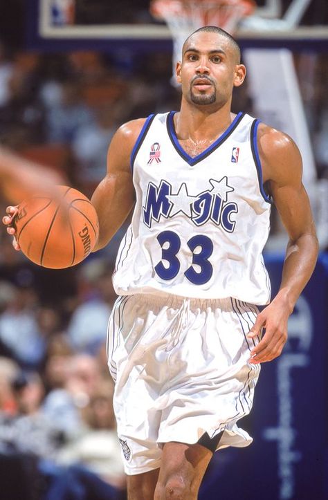 Grant Hill, Orlando Magic. Showtime Lakers, Orlando Magic Basketball, Kanye West Style, Best Nba Players, Grant Hill, Basketball Moves, Basketball Highlights, Lakers Basketball, School Basketball