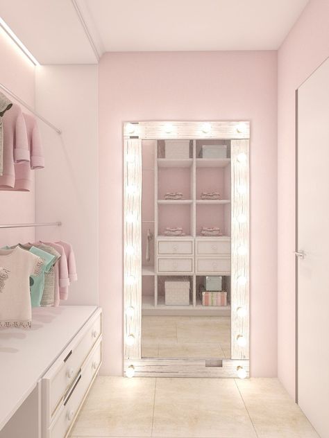 Discover some luxurious kids' mirror and create brilliant kid's bedroom decor. More at circu.net. Background Zepeto, Zepeto Background, Girl Bedroom Designs, Trendy Bedroom, Girl Bedroom Decor, Children's Bedroom, Kids Room Design, Closet Bedroom, Closet Design