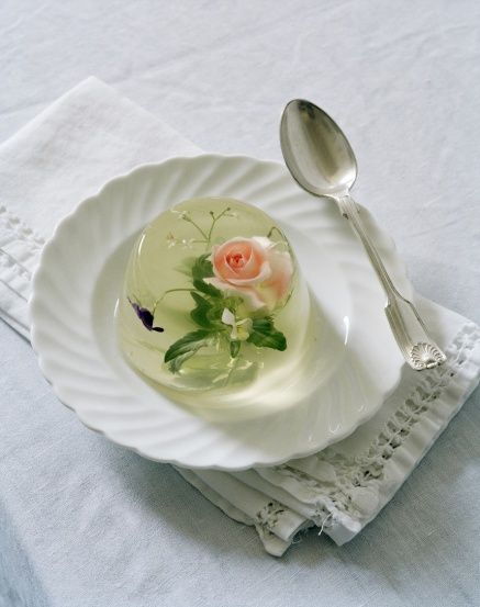 I'm not sure what this is, but I want to put pretty things in clear jello, and then eat them.  @Brittney Anderson Anderson Anderson Jenkins, @Lauren Davison Davison Davison Bridge, @Laura Jayson Jayson Jayson Ramsdell Jelly Cake, Tim Walker, White Plate, Japanese Sweets, Edible Flowers, Food Presentation, Puddings, Beautiful Food, Pretty Food