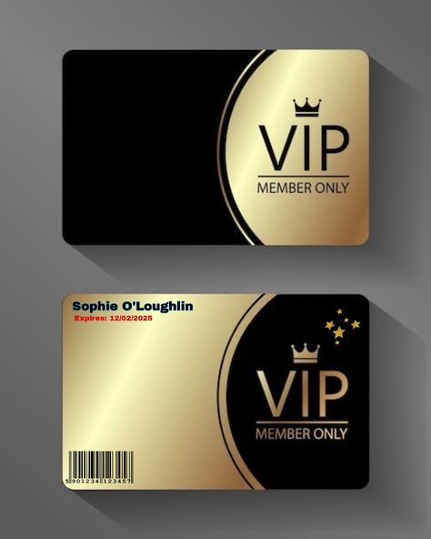 Vip Membership Card Design, Celebrity Fan Card, Gold Membership Card, Fan Card Picture, Celebrity Membership Card, Vip Card Design Luxury, Argiros Konstantinos, Membership Card Design, Vip Membership Card