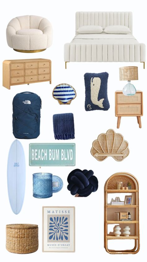 Coastal Room Decor, Ocean Room Decor, Beachy Room Decor, Beach Room Decor, Ocean Room, Beachy Room, Coastal Room, Bedding Inspiration, Beach Room