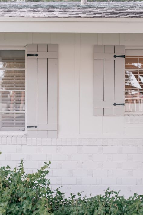 How To Build Shutters For Windows, Build Your Own Shutters, Diy Exterior Shutters How To Build, Shutters Same Color As House, Build Shutters Exterior, How To Build Shutters Exterior, Shutters Only On Some Windows Exterior, Shutters On Siding Exterior, Easy Shutters Diy