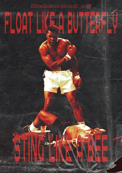 Muhammad Ali Wallpaper, Sting Like A Bee, Float Like A Butterfly, Like A Butterfly, Muhammad Ali, Graphics Designer, Graphic Design Poster, Free Prints, A Butterfly