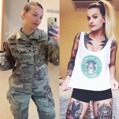 Tattoo Ladies, Military Woman, Uniformed Services, Police Uniforms, Beautiful Tattoo, Army Women, Military Girl, Fitness Models Female, Military Uniform