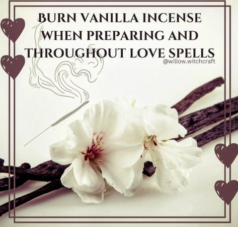 Vanilla Witchcraft, Magickal Tips, Magic Spell Book, Magical Herbs, Plant Food, Love Spells, Spell Book, Runes, Incense