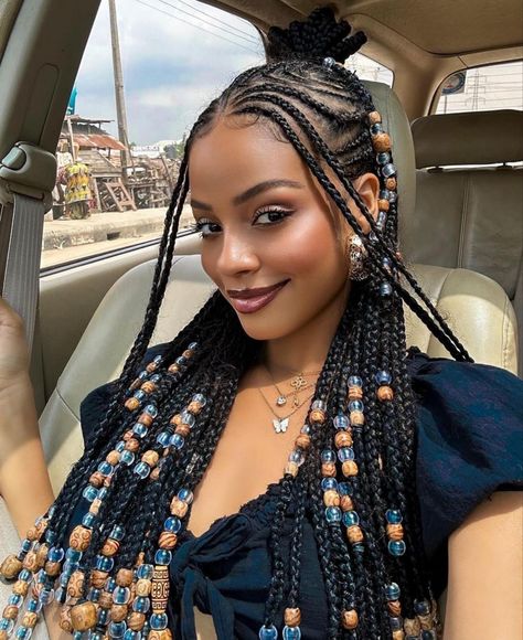 bellanaijabeauty Cabello Afro Natural, Quick Braided Hairstyles, Box Braids Hairstyles For Black Women, Braided Cornrow Hairstyles, Cute Box Braids Hairstyles, Braids Hairstyles Pictures, Protective Hairstyles Braids, Fulani Braids, Pretty Braided Hairstyles