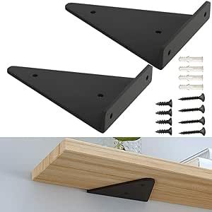 Hidden Shelf Brackets, Blind Shelf Supports, Black Shelving, Invisible Shelves, Black Shelf Brackets, Hidden Shelf, Bracket Shelf, Joist Hangers, Floating Shelf Brackets