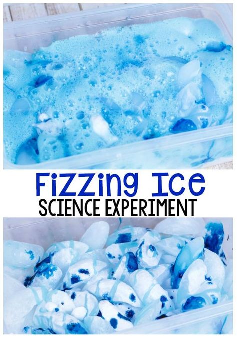 Vetenskapliga Experiment, Winter Science Activities, Winter Science, Baking Soda And Vinegar, Kid Science, Science Experiments For Preschoolers, Winter Activities For Kids, Kid Experiments, Winter Preschool