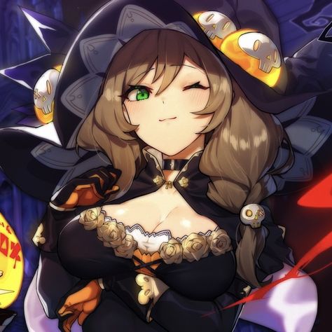 Genshin Impact Halloween, Amber Genshin Impact, Amber Genshin, Halloween Icons, Icon Pfp, Genshin Impact, Amber, Tumblr, Halloween