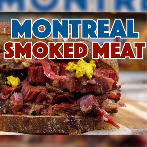 Glen And Friends Cooking - Montreal Smoked Brisket!!🥩🍴 | Facebook Grilling Recipes Meat, Montreal Smoked Meat Recipe, Montreal Smoked Meat Sandwich, Montreal Smoked Meat, Deli Meat Recipes, Brisket Smoked, Recipes Meatless, Brisket Recipes Smoked, Traeger Grill Recipes