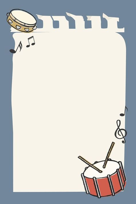 Cute doodle frame background, music, snare drum psd | free image by rawpixel.com / Nunny Music Portfolio Design, Background For Music Cover, Music Border Design, Music Background Wallpapers, Music Background Design, Background Music Wallpaper, Background Musik, Music Background Aesthetic, Music Book Design