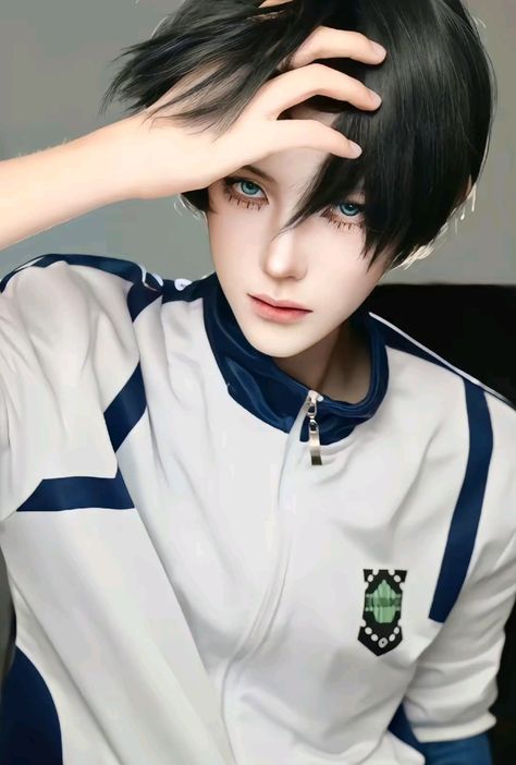 Rin Blue Lock, Rin Cosplay, 2000s Japanese Fashion, Rin Itoshi, Blue Lovk, Cosplay Boy, Cosplay Cute, Male Cosplay, Blue Lock