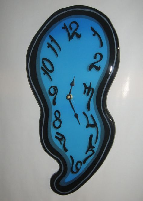 melting wall clock Melting Clock Art, Melting Clock Decor, Clay Melting Clock, Clock On Wall, Dali Melting Clock, Trippy Clock, Melting Clock, Clock Painting, Beige Aesthetic