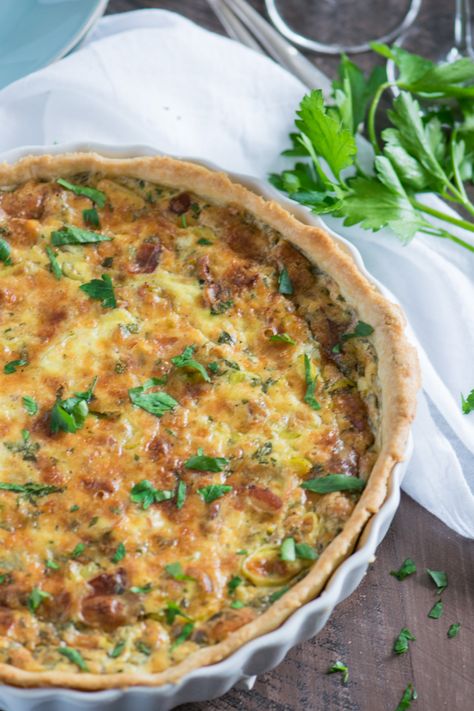 Quiche with Leeks & Pancetta Pancetta Quiche, Best Quiche Recipes, Leek Quiche, Elegant Brunch, Recipes Savory, Brunch Dishes, Quiche Recipes, Brunch Ideas, Easy Cooking Recipes