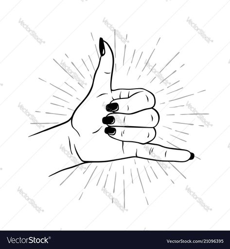 Shaka Tattoo Design, Shaka Sign Tattoo, Shaka Hand, Shaka Tattoo, Pinterest Tattoo Ideas, Shaka Sign, Female Tattoo, Thigh Tattoos Women, Nail Tattoo