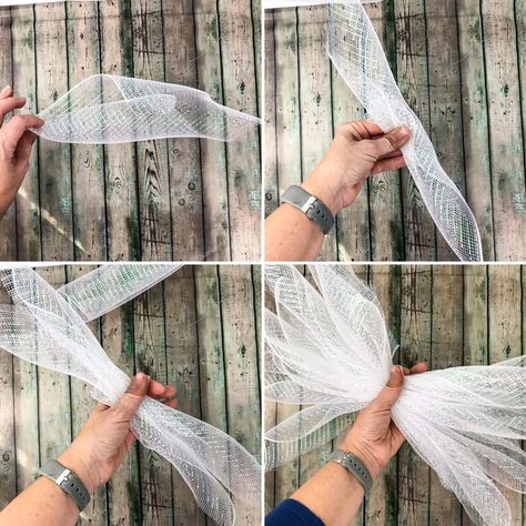 Deco Mesh Angels, Mesh Angels, Christmas Angels Diy, Angel Tutorial, Deco Mesh Crafts, Diy Angel Wings, Christmas Angel Crafts, Deco Mesh Wreaths Tutorials, Deco Mesh Wreaths Diy