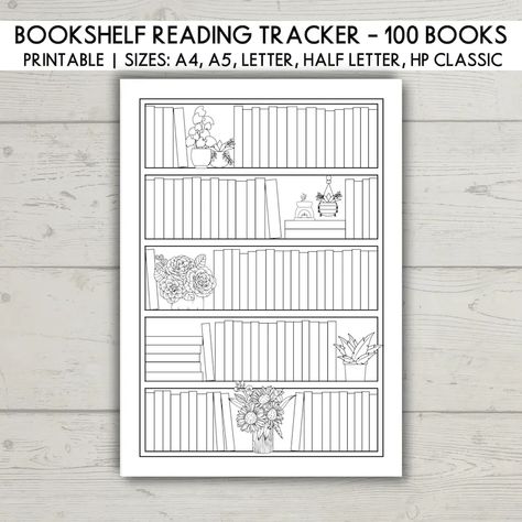 Printable Bookshelf Reading Tracker Plants and Flowers - Etsy Netherlands Read A Thon, Reading Planner, Reading Themes, 100 Books, Reading Tracker, Reading Log, 100 Book, Fantasy Theme, Reading Challenge