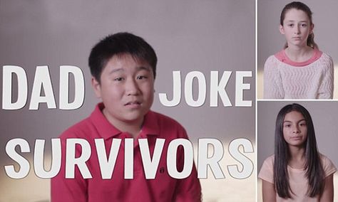 Nickelodeon video 'Dad joke survivors,' shows kids sharing their dad's worst jokes | Daily Mail Online Best Dad Jokes, Terrible Jokes, Funny Baby Pictures, Parents Quotes Funny, Parenting Videos, Parenting Memes, Poor Children, New Funny Videos, Funny Video Memes