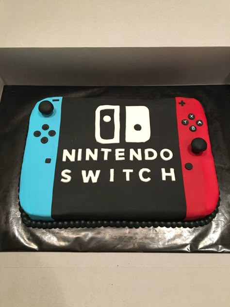 Nintendo Switch cake Nintendo Switch Cake, Nintendo Birthday Party, Nintendo Cake, Sully Cake, Birthday Cake Video, Mario Birthday Cake, Nintendo Party, Video Game Cakes, Video Games Birthday Party