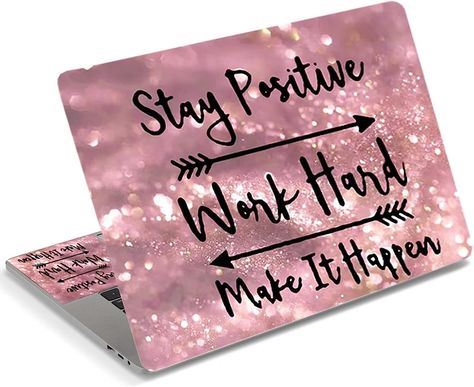 Brand:DINKYColorPink Inspirational Quote
Compatible Devices: Laptop
Material: Polyvinyl Chloride
Special Feature: Waterproof, Reusable, Scratch Resistant

🌈[Laptop Skin Sticker Cover Decal]:High resolution printing with delicate& vibrant graphic design, flexible film helps protect laptop surfaces from scratches and stains, a sweet gift for your family and friends.

🌈[Dimension/Size]: Our Dinky 17.3 inch laptop sticker is 16.5 " (42 cm) x 11.4" (29 cm) - Fits 16” 16.5" 17" 17.3 inch wide Laptop Cover Stickers, Vibrant Graphic Design, Custom Laptop Skin, Laptop Skin Cover, Laptop Decoration, Pink Letters, Pink Laptop, Pink Letter, Notebook Pc