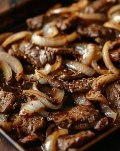 I am a lazy cook, so when I saw this recipe, I knew I had to try it. It's delicious! Baked Liver And Onions Recipe, Minute Steak Recipes, Leftover Steak Recipes, Rib Eye Recipes, Lazy Dinner, Beef Steak Recipes, Sheet Pan Dinners Recipes, Bulgogi Beef, Supper Ideas