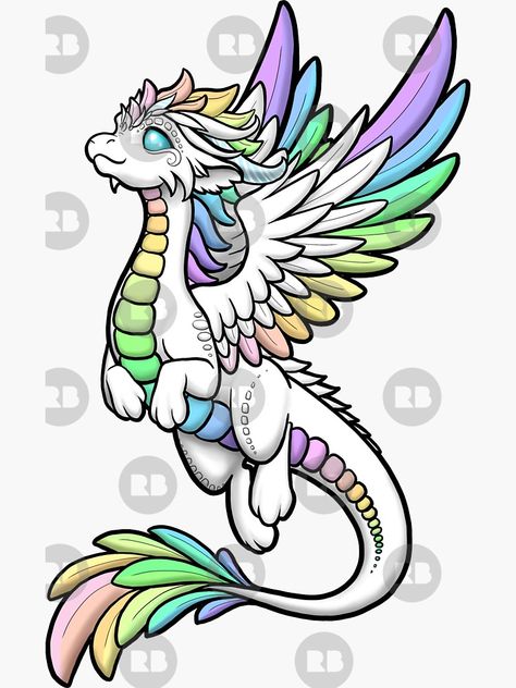 Cute Dragons Drawing, Dragon Cute Drawing, Rebecca Golins, Cute Dragon Art, Dragon Drawing Easy, Angel Dragon, Easy Dragon Drawings, Chibi Dragon, Rainbow Angel