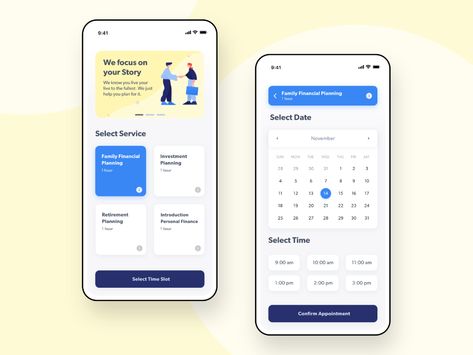 Accounting Appointment 🗓• Form Page App UI Design by Shane Levine on Dribbble Family Financial Planning, Ux Design Principles, Bus Ticket, Medical App, Card Ui, Friend Zone, Calendar App, App Interface Design, Booking App