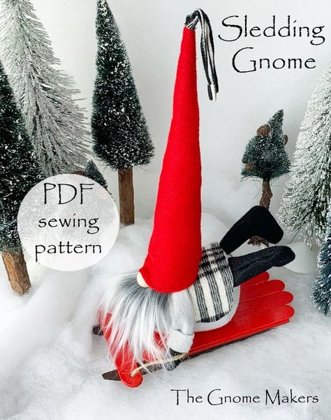 Gnome Sewing Pattern, Gnome Sewing, Cloth Doll Pattern, Gnome Tutorial, Gnome Pattern, Gnomes Diy, Gnome Gift, Felt Pattern, Diy Gnomes