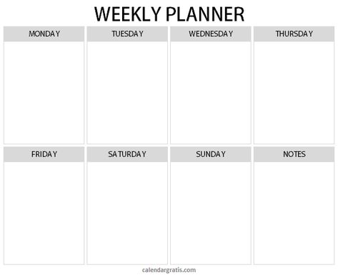 Weekly Planner Template Printable Free | Blank Week Schedule Planner Organisation, Free Printable Weekly Schedule Templates, Blank Weekly Schedule, Planner Template Printable, Best Weekly Planner, Daily Schedule Printable, Simple Weekly Planner, Budget Planner Free, Weekly Schedule Printable