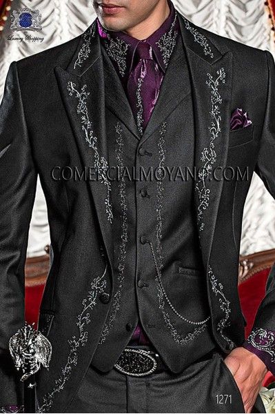 Black Wedding Suit, Wedding Suit Styles, Gothic Mode, Black Suit Wedding, Fashion Suits For Men, Wedding Suit, Suit Style, Mens Fashion Suits, Gothic Outfits