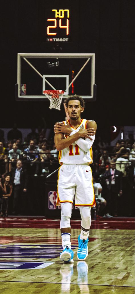 Trae Young Wallpaper, Trae Young Nba, Hoop Aesthetic, Hoops Aesthetic, Steam Trains Photography, Nike Wallpapers, Trae Young, Cool Nike Wallpapers, Nba Art