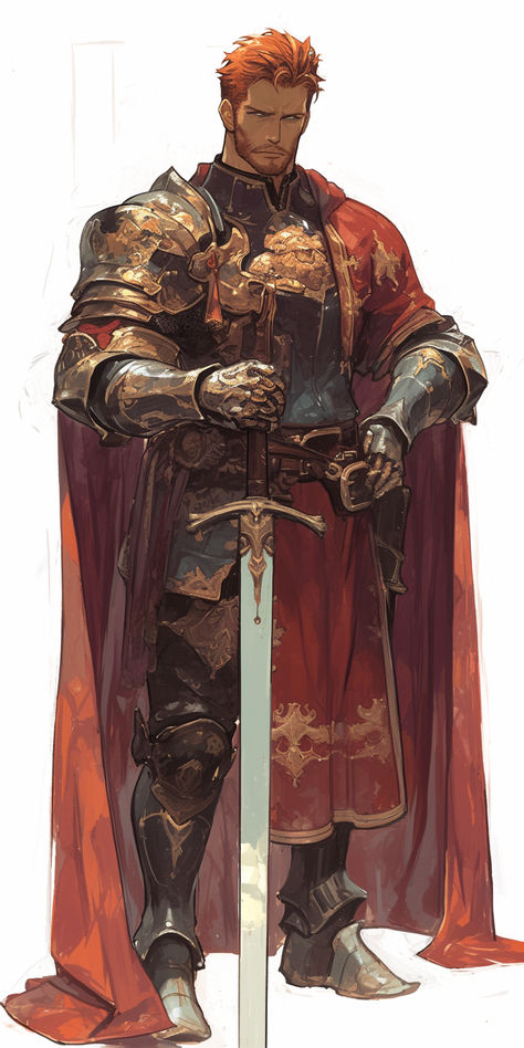 Dnd Paladin, Red Knight, Knight Art, Dungeons And Dragons Characters, Dnd Art, Fantasy Armor, Fantasy Warrior, 판타지 아트, Character Design Male