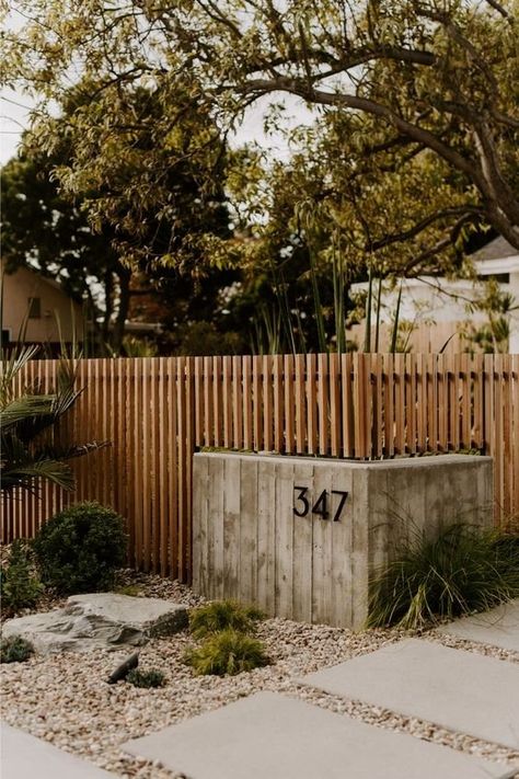 Budget Curb Appeal Ideas: 8 Ways to Give Your Home a Facelift — Thoughtful Misfit motherhood, style, living Coastal Landscape Design, Fence Concrete, Formed Concrete, Board Formed Concrete, House Fence Design, Landscape Designers, Front Yard Design, Front Yard Fence, Cedar Fence