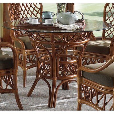 South Sea Rattan Yogyakarta    Dining Table Finish: Walnut, Table Top: 48" Round Beachy Dining Table, Round Outdoor Dining Table, Wicker Side Table, Aluminum Coffee Table, Solid Wood Side Table, Bistro Table Outdoor, Teak Side Table, Wood Buffet, Glass Side Tables