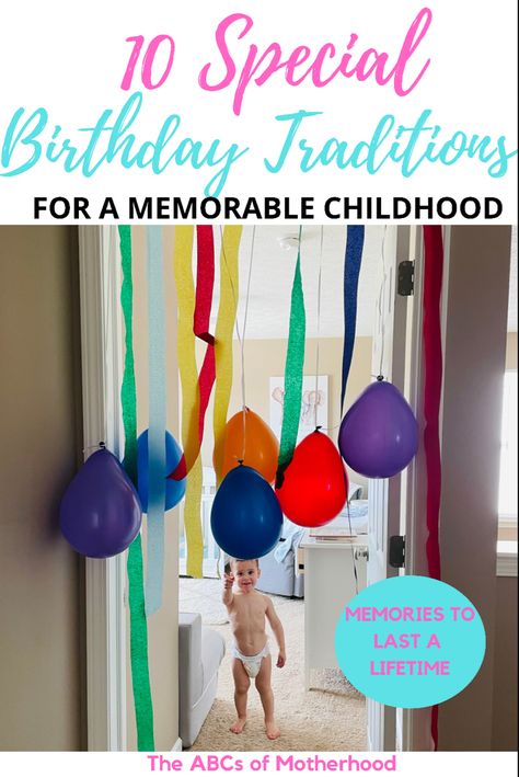 How To Make Birthday Morning Special, How To Decorate Birthday Table, 2nd Birthday Breakfast Ideas, Cute Birthday Traditions, Easy First Birthday Decorations, Easy Second Birthday Ideas, Birthday Photo Tradition, Annual Birthday Traditions, Indoor Party Setup