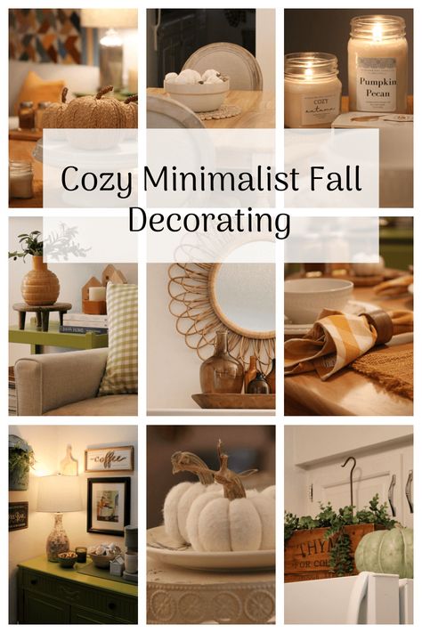 Cozy Minimalist Fall Decorating · Cozy Little House Fall Living Room Decor Ideas, Fall Cozy Home, Minimalist Fall Decor, Unique Decor Ideas, Cozy Little House, Small Shower Remodel, Interior Design Principles, Cozy Minimalist, Cozy Fall Bedroom