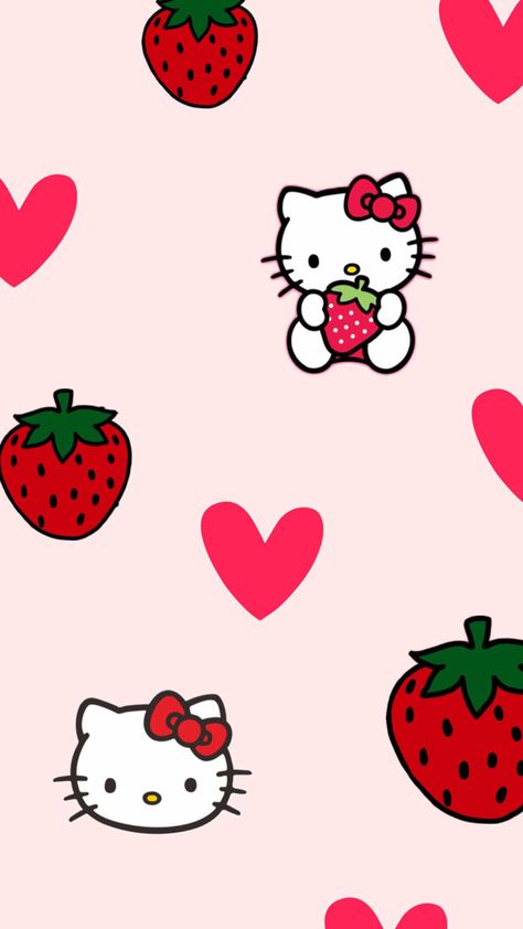 Strawberry Hello Kitty Wallpaper, Strawberry Hello Kitty, Pink Hello Kitty Wallpaper Iphone, Hello Kitty Halloween Wallpaper, Hello Kitty Wallpaper Hd, Pink Wallpaper Hello Kitty, Walpaper Hello Kitty, Hello Kitty Themes, Hello Kitty Accessories