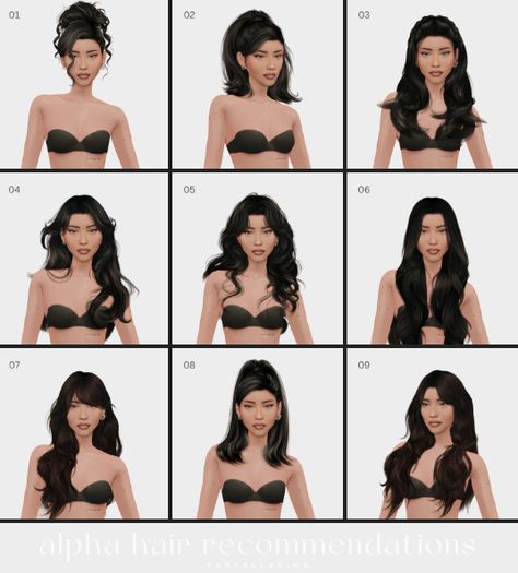 Sims Hair Cc Pack, Sims 4 Cc Alpha Women Hair, Sims 4 Mood Hair, Sims4 Cc Women Hair, Hairs Cc Sims 4, Sims 4 Inspo People, Sims 4 Multiplayer Mod, Sims Cc Hair Realistic, Sims 4 Custom Content Hair Female Hairstyles